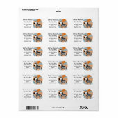 Grillige zebra Scandinavische invloeden Etiket (Full Sheet)