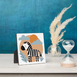 Grillige zebra Scandinavische invloeden Fotoplaat