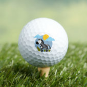 Grillige zebra Scandinavische invloeden Golfballen (Insitu Shirt)
