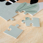 Grillige zebra Scandinavische invloeden Legpuzzel (Zijkant)