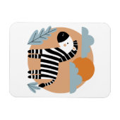 Grillige zebra Scandinavische invloeden Magneet (Horizontaal)