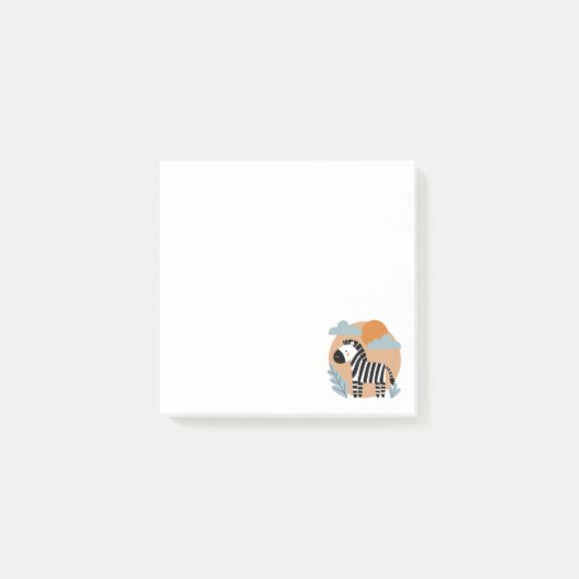 Grillige zebra Scandinavische invloeden Post-it® Notes (Voorkant)