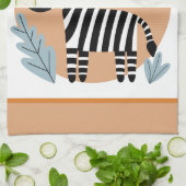 Grillige zebra Scandinavische invloeden Theedoek (Gevouwen)