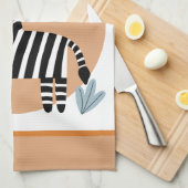 Grillige zebra Scandinavische invloeden Theedoek (Quarter Fold)