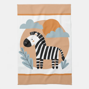 Grillige zebra Scandinavische invloeden Theedoek