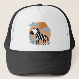 Grillige zebra Scandinavische invloeden Trucker Pet
