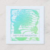 grillige zeemeermin en oceaangolven vierkante visitekaartje (Voorkant)
