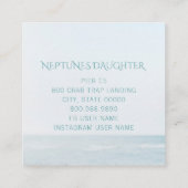 grillige zeemeermin en oceaangolven vierkante visitekaartje (Achterkant)