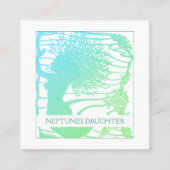 grillige zeemeermin en oceaangolven vierkante visitekaartje (Voorkant)