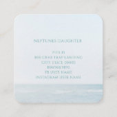 grillige zeemeermin en oceaangolven vierkante visitekaartje (Achterkant)