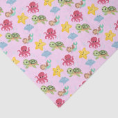 grillige zeemeermin regenboogschildpad haai verjaa tissuepapier (Detail)