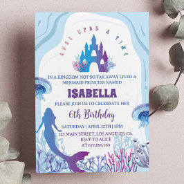 Grillige Zeemeermin Verjaardagsuitnodiging Kaart