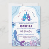 Grillige Zeemeermin Verjaardagsuitnodiging Kaart (Voorkant)