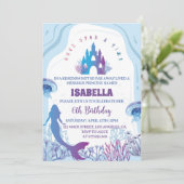 Grillige Zeemeermin Verjaardagsuitnodiging Kaart (Staand voorkant)