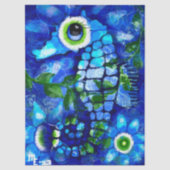 grillige zeepaardje kust nautische ontkoppeling tissuepapier (Voorkant)