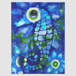 grillige zeepaardje kust nautische ontkoppeling tissuepapier