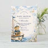 Grillige Zeiler Beer Babyshower Kaart (Staand voorkant)