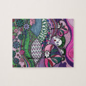 Grillige Zentangle Sprookjesdorp Legpuzzel (Horizontaal)