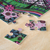 Grillige Zentangle Sprookjesdorp Legpuzzel (Zijkant)