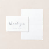 Grillige Zilveren Kalligrafie Huwelijks Dankjewel Folie Kaarten (Display)