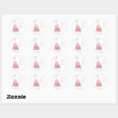 grillige zoete roze chique bruiloft taart Sticker (Vel)
