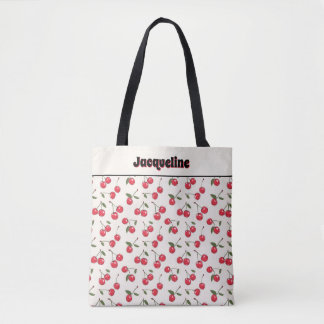 Grillige Zomer Rode Kersen Tote Bag