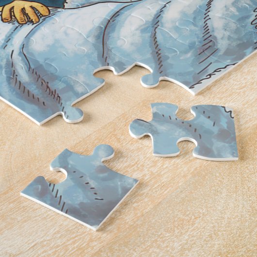 grillige zon in bed in slaap legpuzzel (Zijkant)