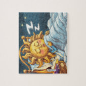 grillige zon in bed in slaap legpuzzel (Verticaal)