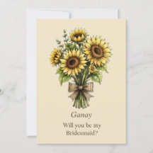 Grillige Zonnebloem Boeket Bruidsfeest Voorstel