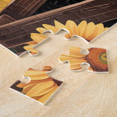 Grillige Zonnebloem Haan Legpuzzel (Zijkant)