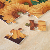 Grillige Zonnebloem Haan Legpuzzel (Zijkant)