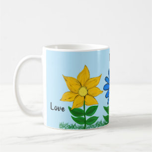 Grillige Zonnebloem Madelief Tulp Liefde Koffiemok