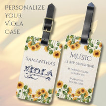 Grillige Zonnebloem Viola Instrument Tag