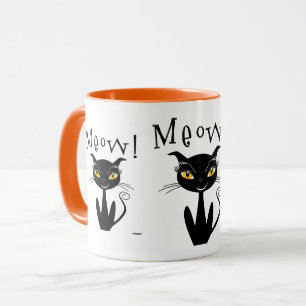 Grillige Zwarte Kat Miauw! Mok