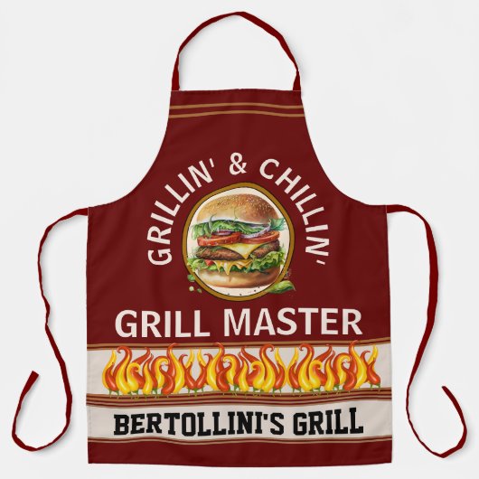 Grillin' and Chillin' All-Over Print Schort (Voorkant)