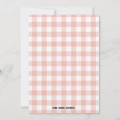 Grillin' and Chillin' Gingham BBQ Uitnodiging (Achterkant)