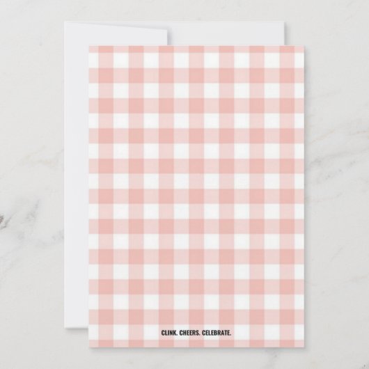 Grillin' and Chillin' Gingham BBQ Uitnodiging (Achterkant)