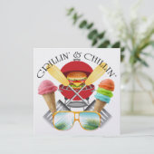 Grillin' and Chillin' Invitation Kaart (Staand voorkant)
