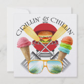 Grillin' and Chillin' Invitation Kaart (Voorkant)