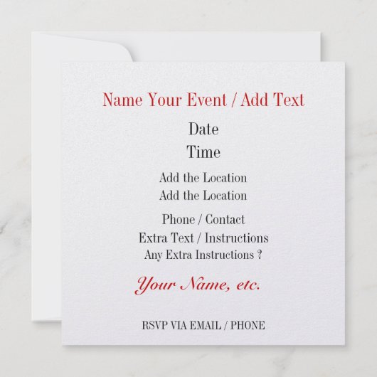 Grillin' and Chillin' Invitation Kaart (Achterkant)