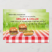 Grillin' and Chillin' Invitation Kaart (Voorkant / Achterkant)
