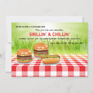 Grillin' and Chillin' Invitation Kaart