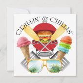 Grillin' and Chillin' Invitation Kaart (Voorkant)