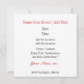 Grillin' and Chillin' Invitation Kaart (Achterkant)