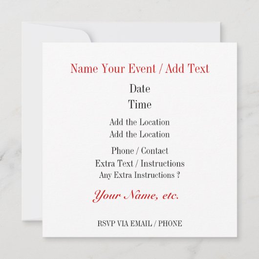 Grillin' and Chillin' Invitation Kaart (Achterkant)