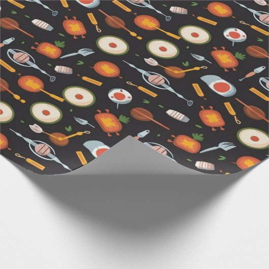 Grillin' and Chillin' Pattern Cadeaupapier (Hoek)