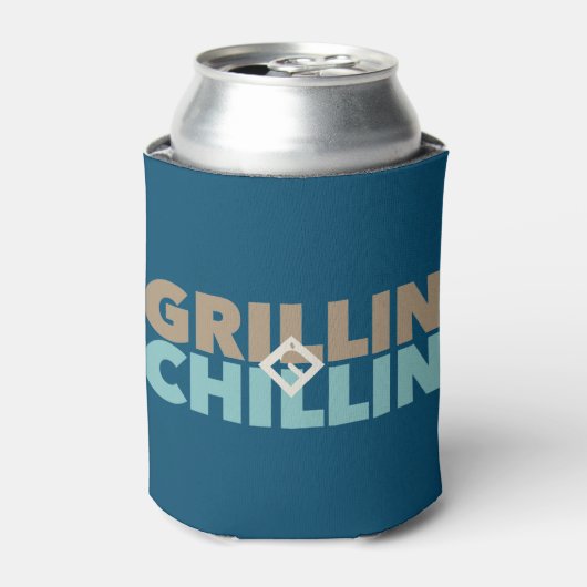 Grillin' and Chillin' Personalized Blikjeskoeler (Blikje Voorkant)