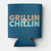 Grillin' and Chillin' Personalized Blikjeskoeler (Voorkant)