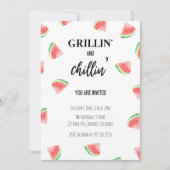 Grillin' and Chillin' Watermelon BBQ Uitnodiging (Voorkant)