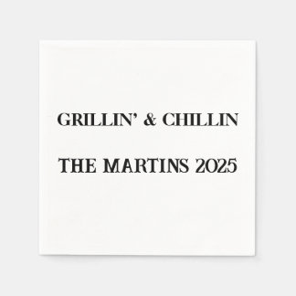 Grillin & Chillin Aangepaste servetten – BBQ Party